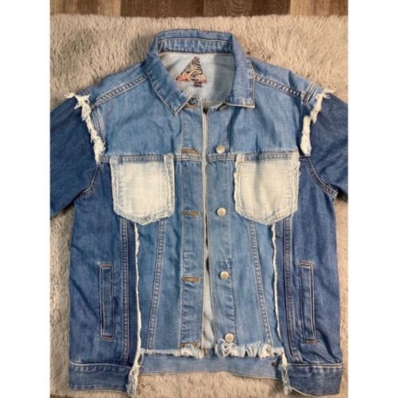 S8 signature eight distressed denim patched up jacket - Picture 2 of 5
